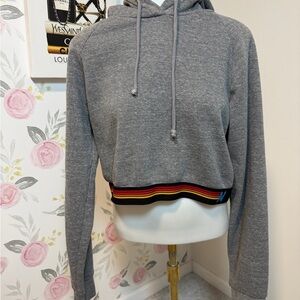 Aviator Nation Women's Logo Stripe Crop Hoodie